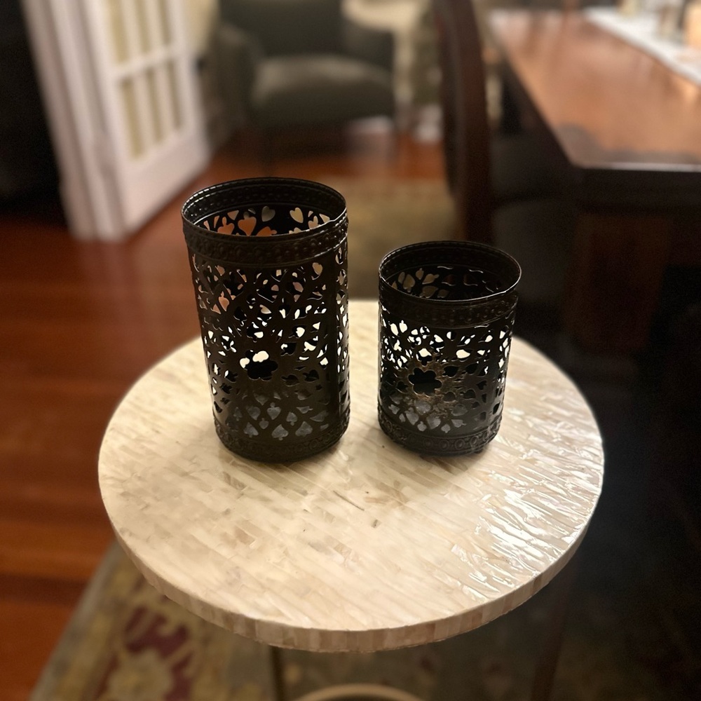 Southern Loving at Home Bronze Candle Holders
